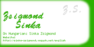 zsigmond sinka business card